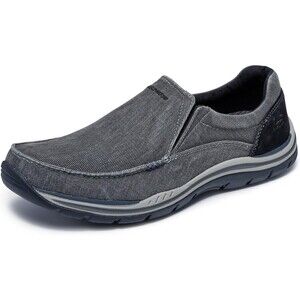 Skechers Expected Avillo Shoes Men’s Slip-On Casual Vintage Washed Black Size 14
